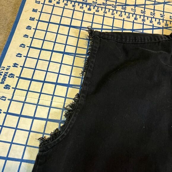 Strugis 2005 Denim Button Shirt Size XL Black Sleeveless Chest Embroidery - Picture 8 of 10